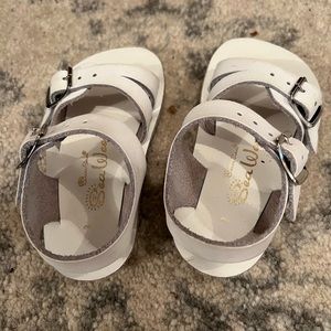 White Salt Water Sandal. Good condition size 3. Bought new last summer.